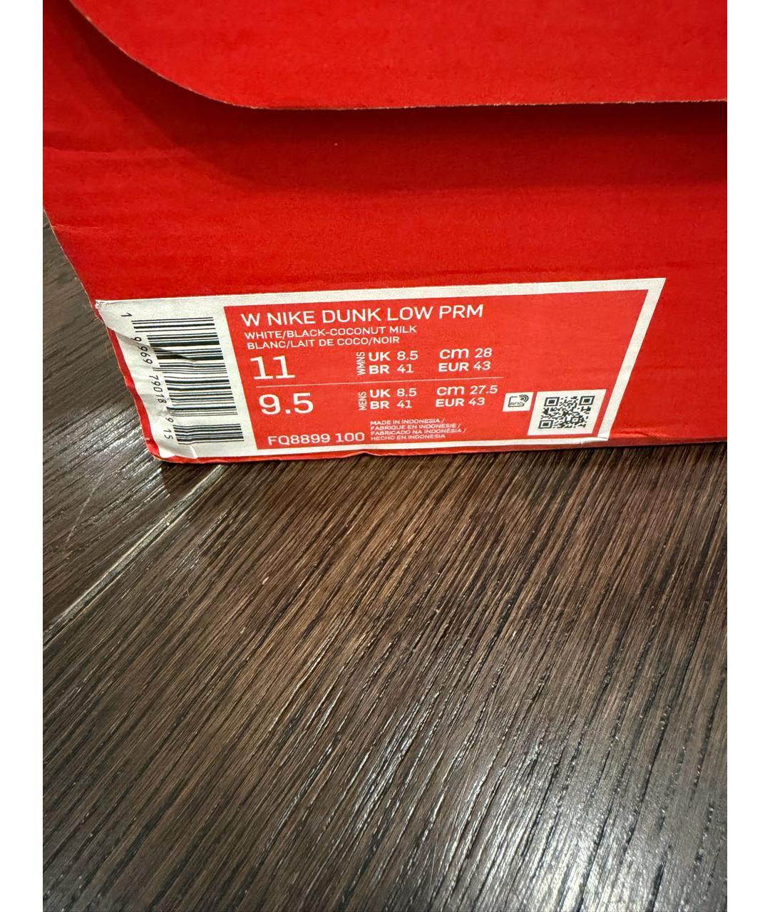 NIKE Черные кожаные низкие кроссовки / кеды, фото 7