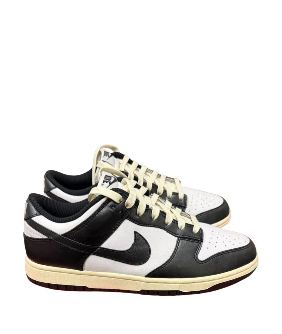 NIKE Черные кожаные низкие кроссовки / кеды, фото 1