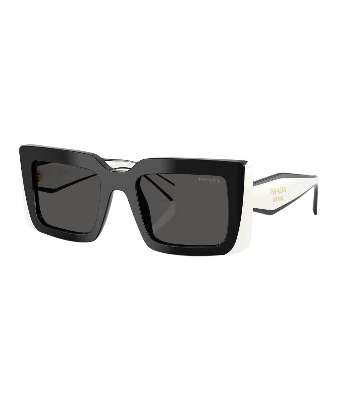PRADA Черные пластиковые солнцезащитные очки, фото 1