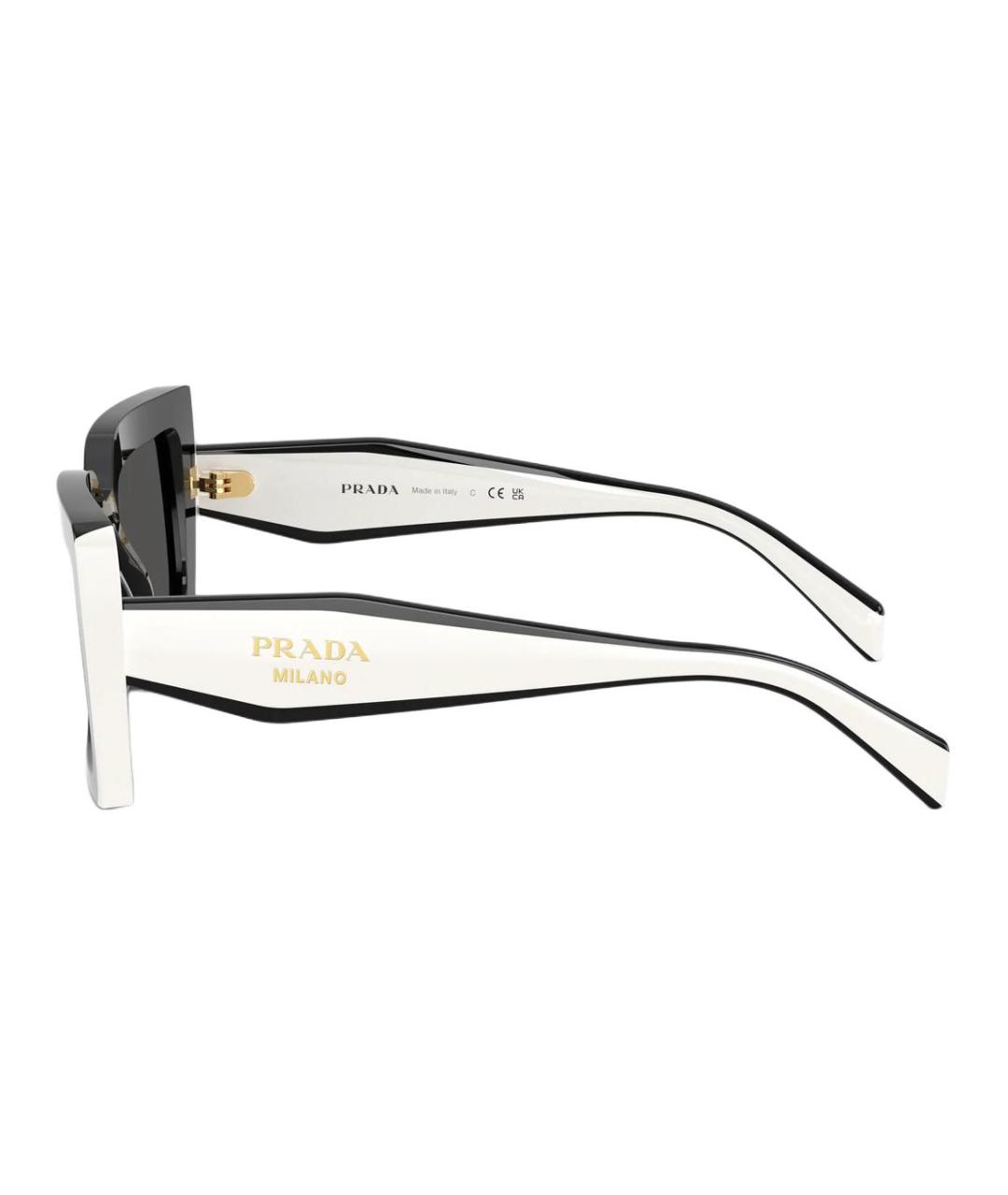 PRADA Черные пластиковые солнцезащитные очки, фото 3