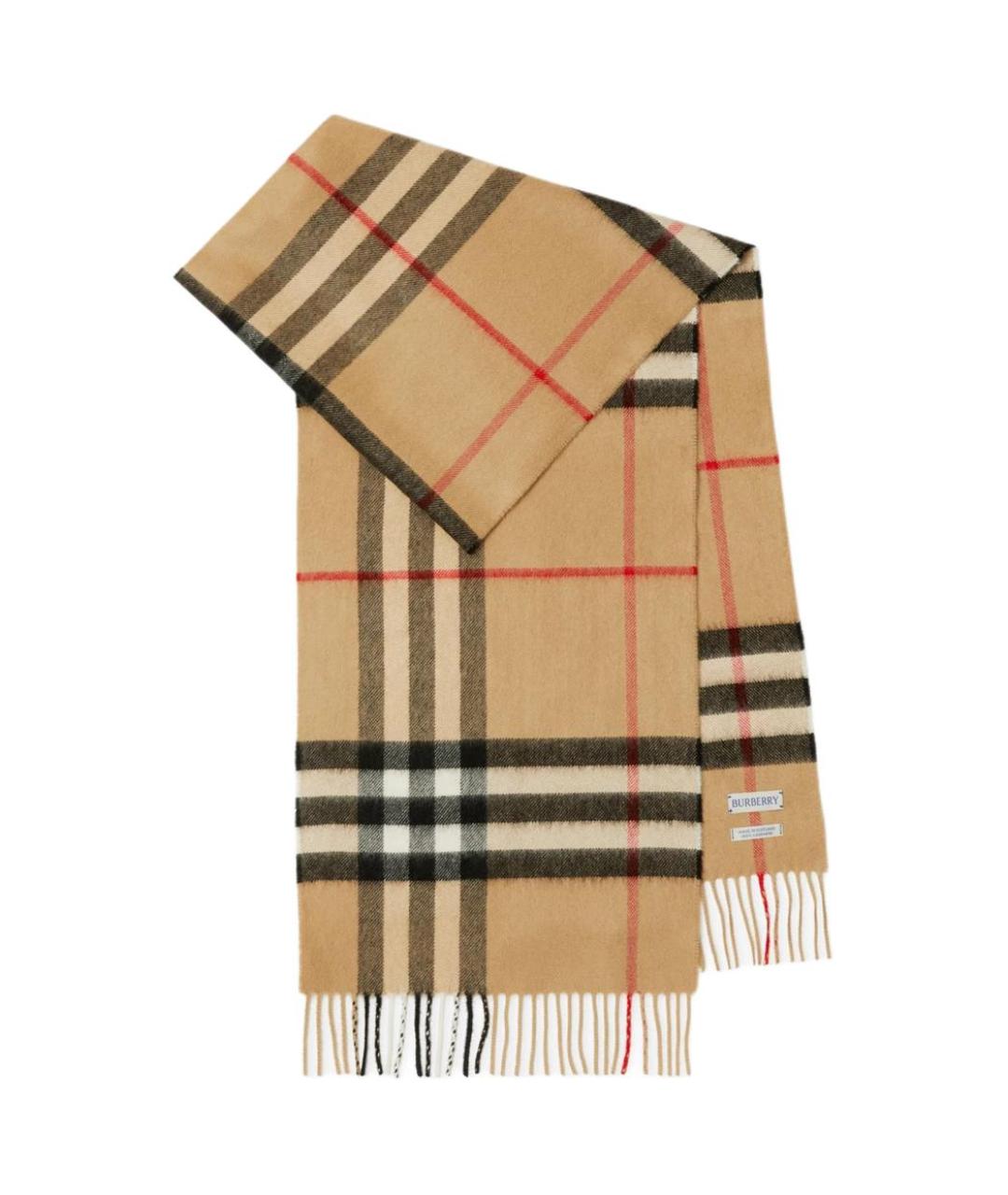 BURBERRY Бежевый кашемировый шарф, фото 1