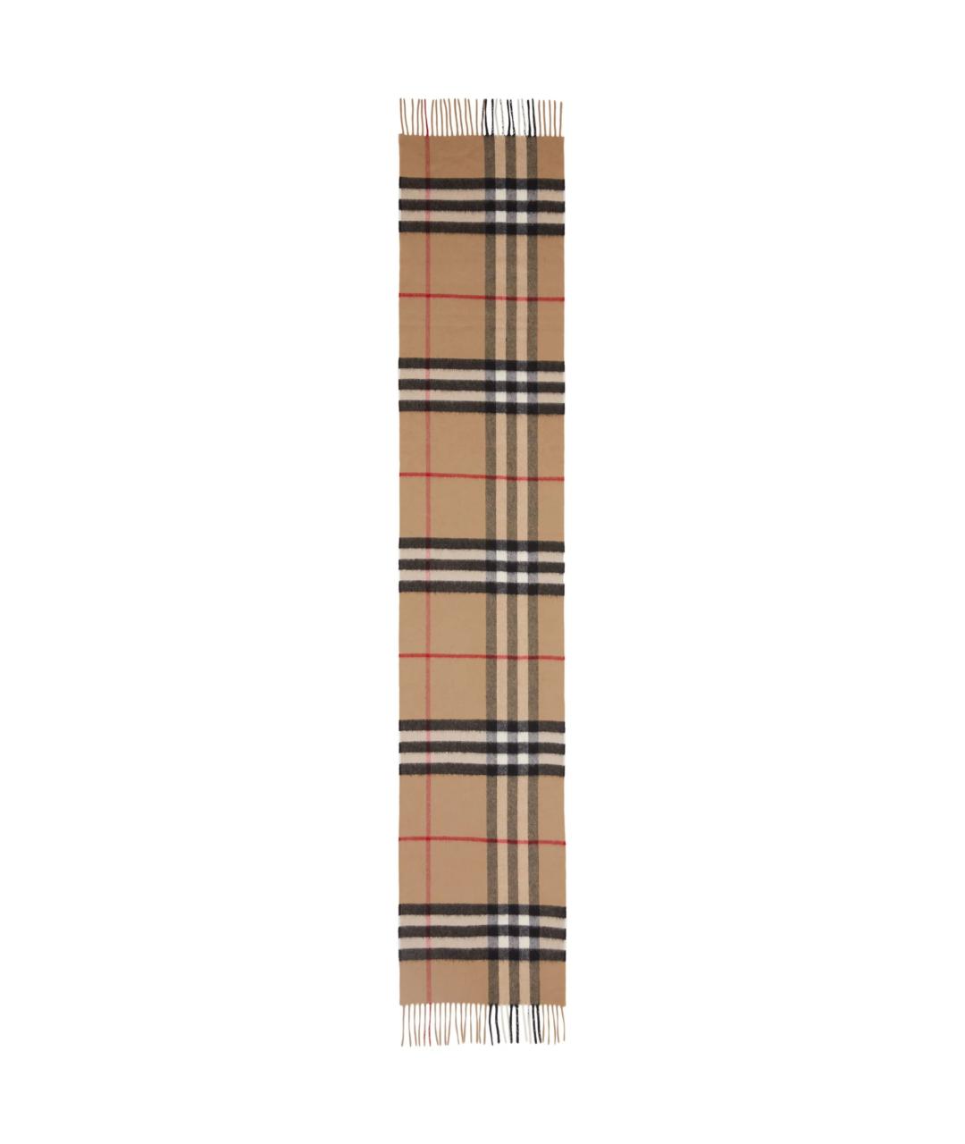 BURBERRY Бежевый кашемировый шарф, фото 5
