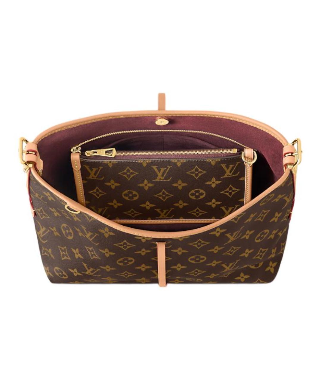 LOUIS VUITTON Коричневая сумка через плечо из канвы, фото 4
