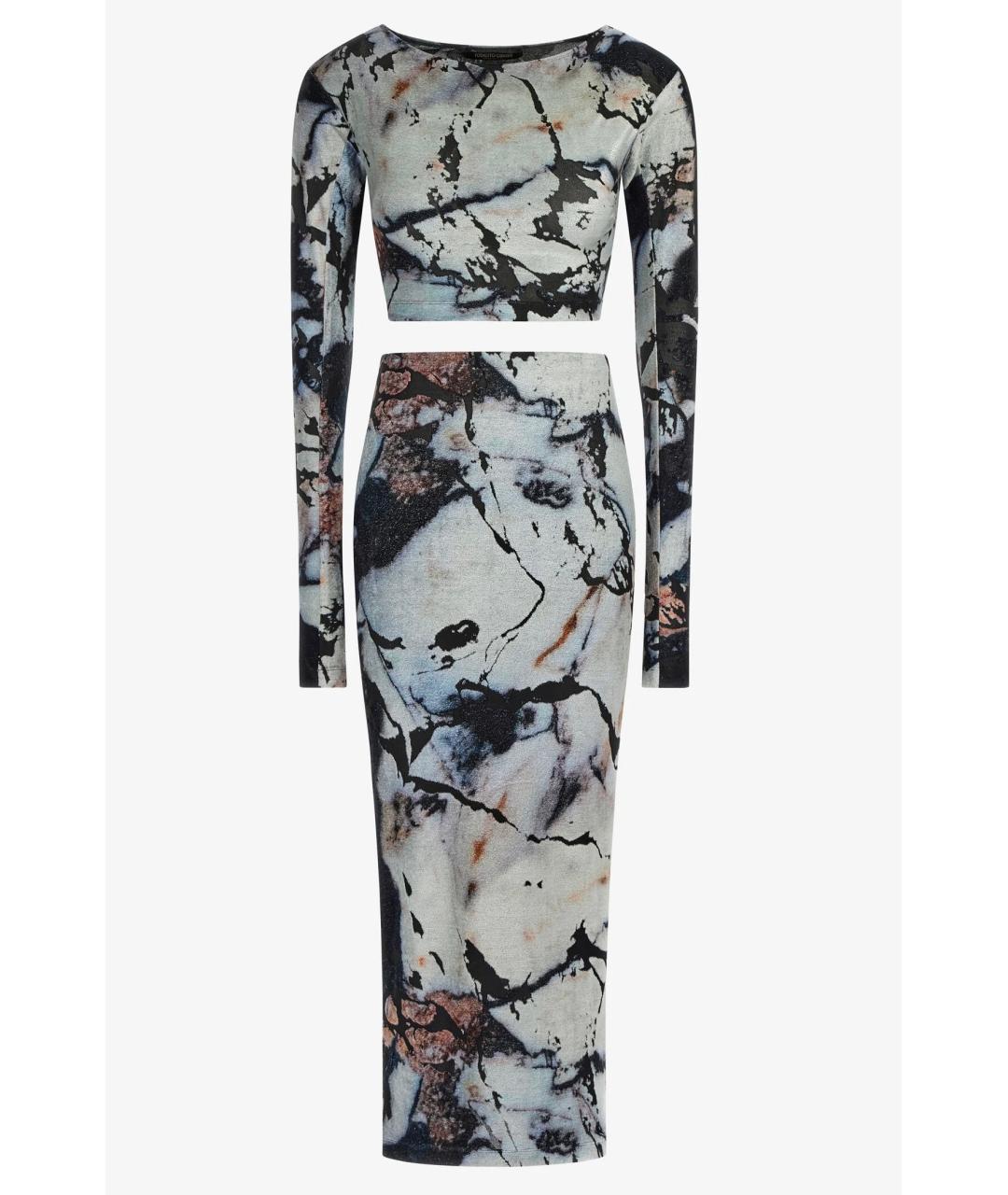 ROBERTO CAVALLI Мульти вискозный костюм с юбками, фото 6