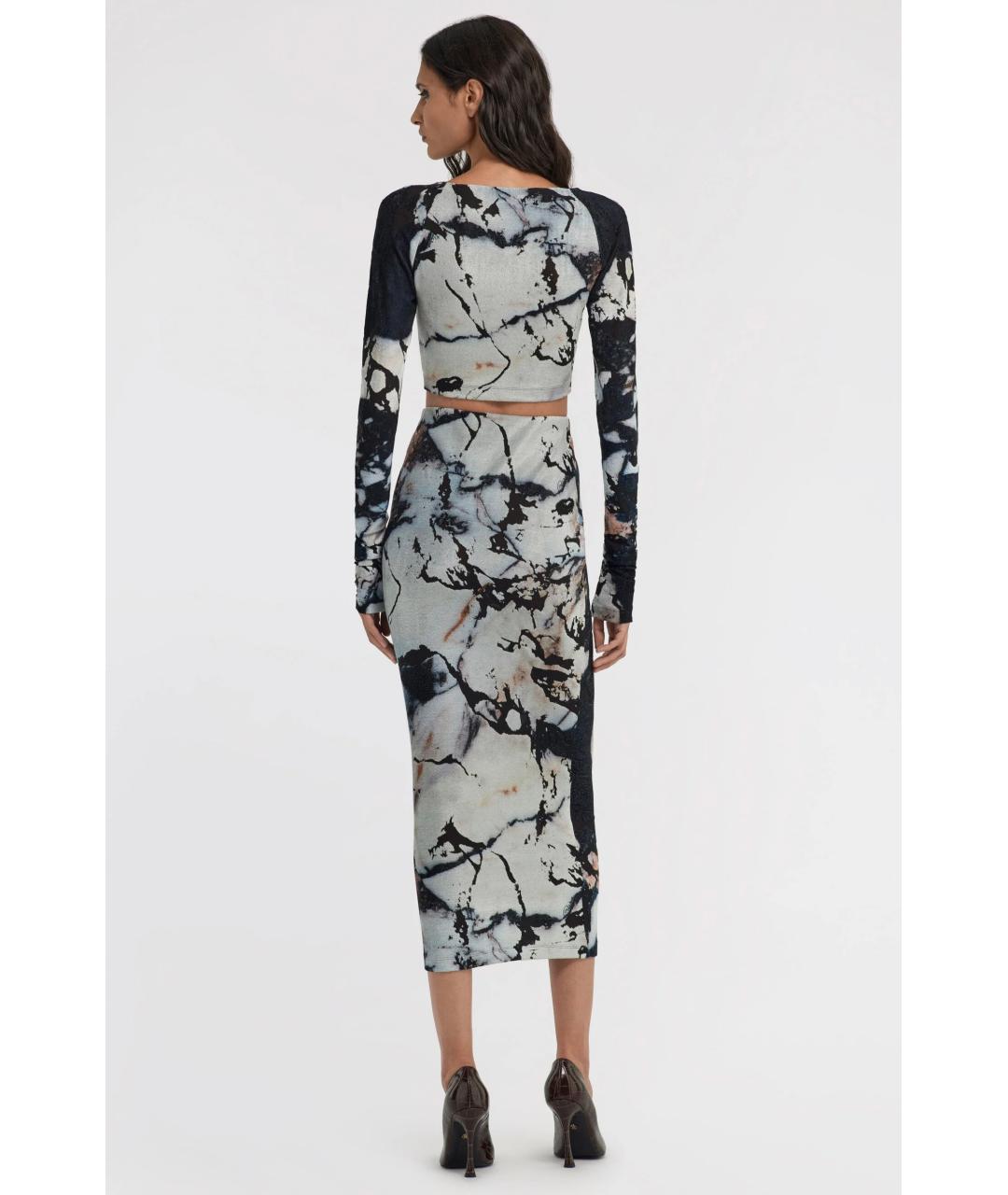 ROBERTO CAVALLI Мульти вискозный костюм с юбками, фото 5