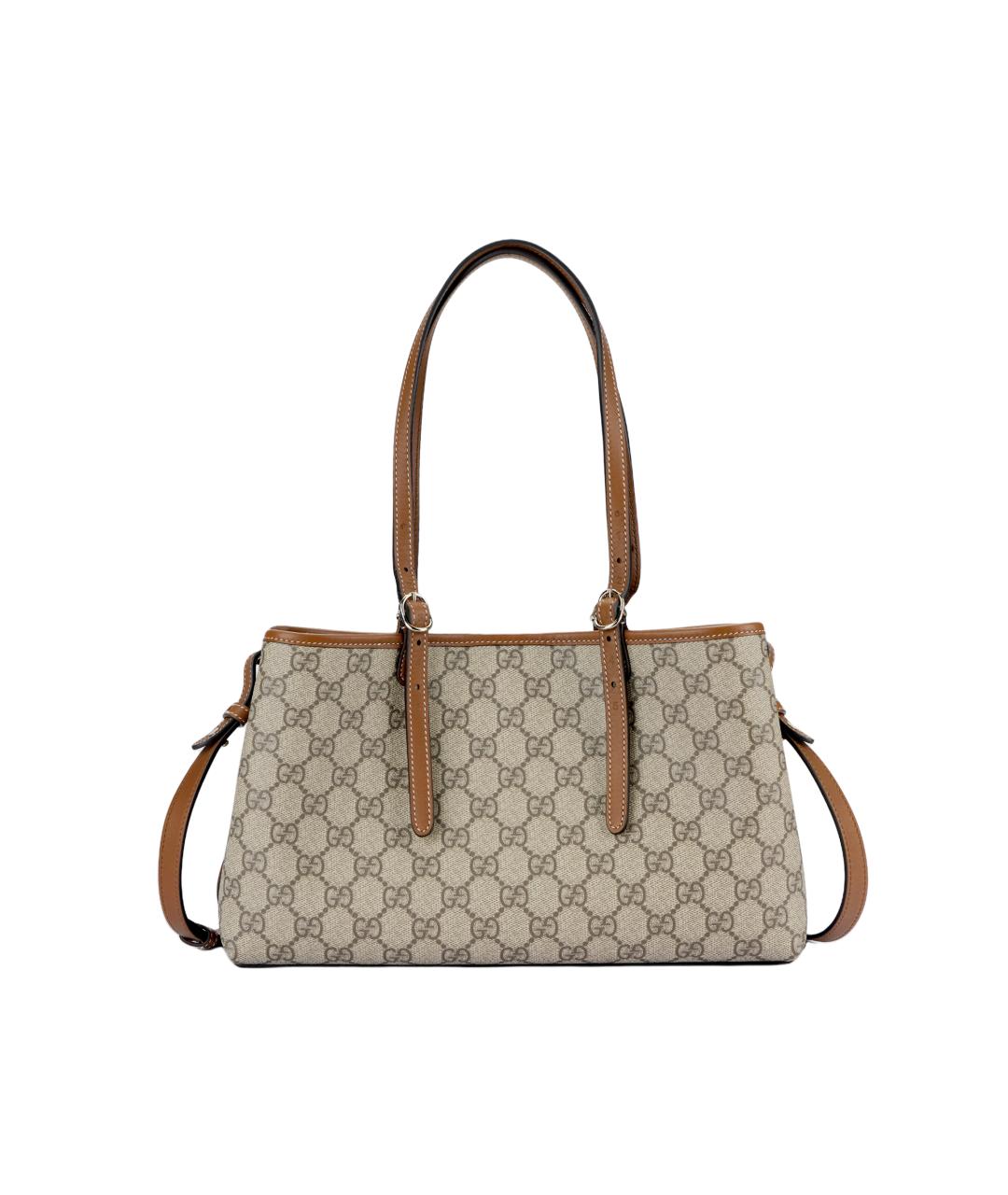 GUCCI Бежевая сумка через плечо из канвы, фото 1