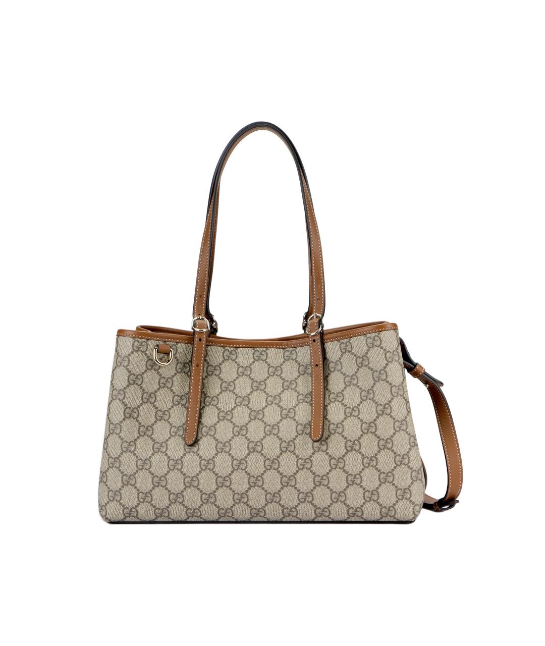 GUCCI Бежевая сумка через плечо из канвы, фото 3