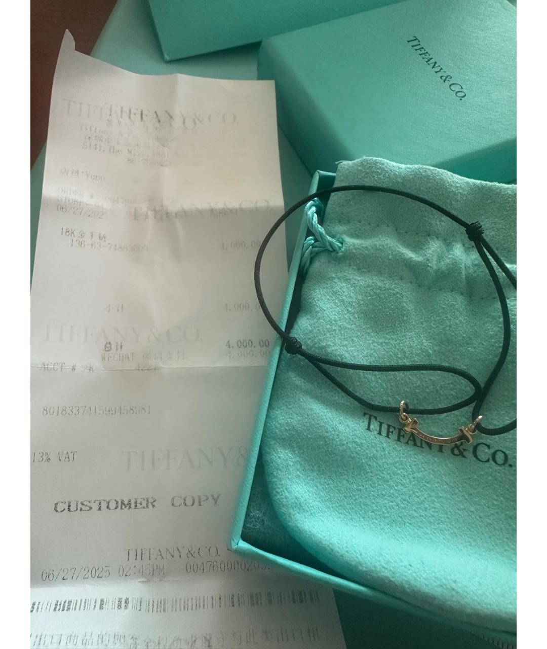 TIFFANY&CO Черный браслет из желтого золота, фото 3