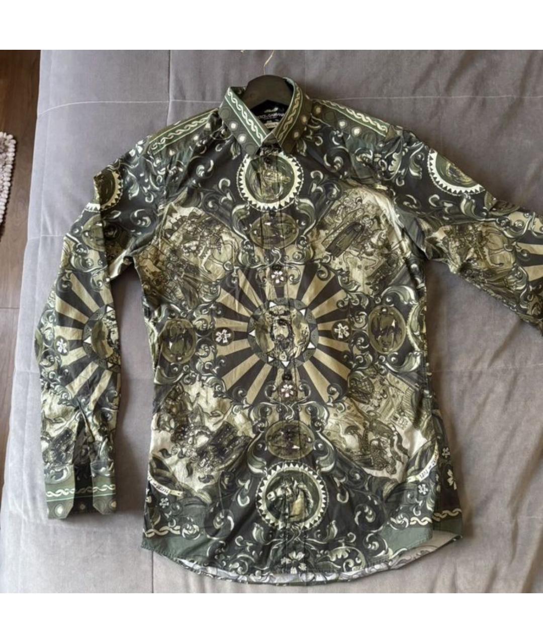 DOLCE&GABBANA Мульти хлопковая кэжуал рубашка, фото 7