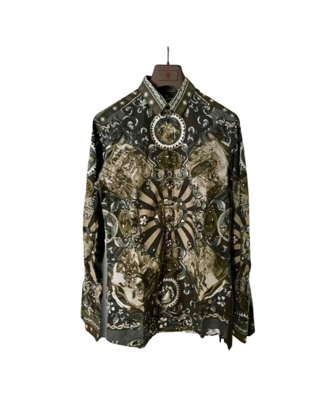 DOLCE&GABBANA Мульти хлопковая кэжуал рубашка, фото 8