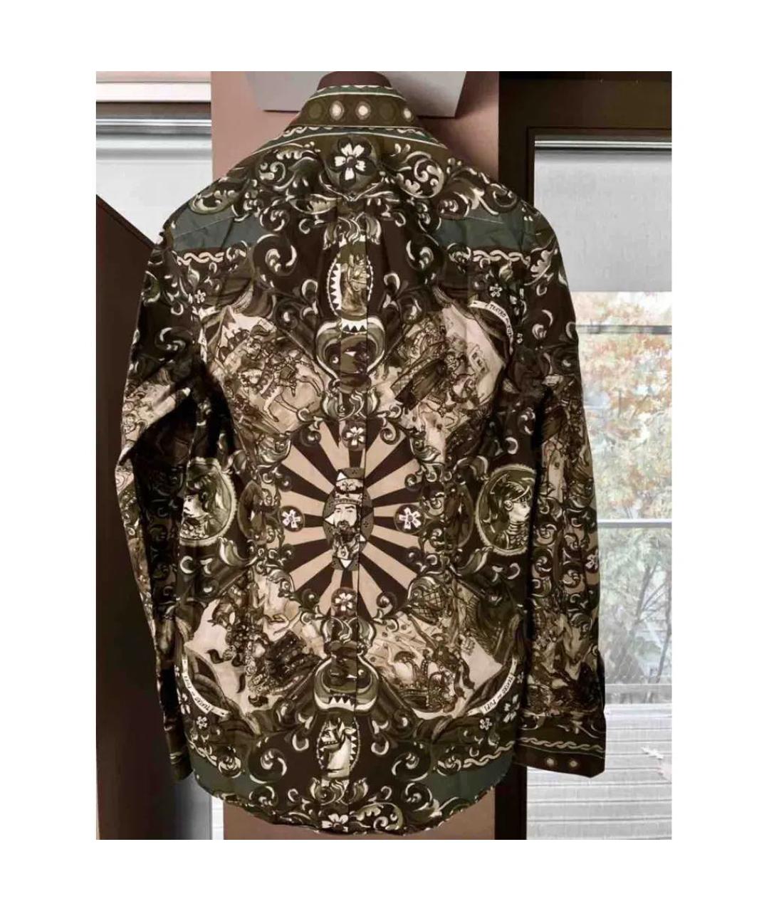 DOLCE&GABBANA Мульти хлопковая кэжуал рубашка, фото 2