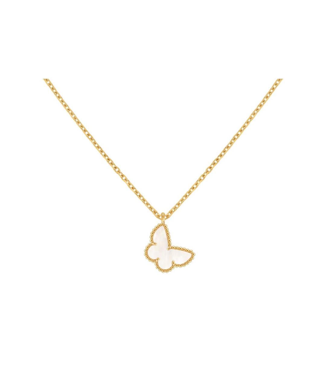 VAN CLEEF & ARPELS Белая подвеска из желтого золота, фото 1