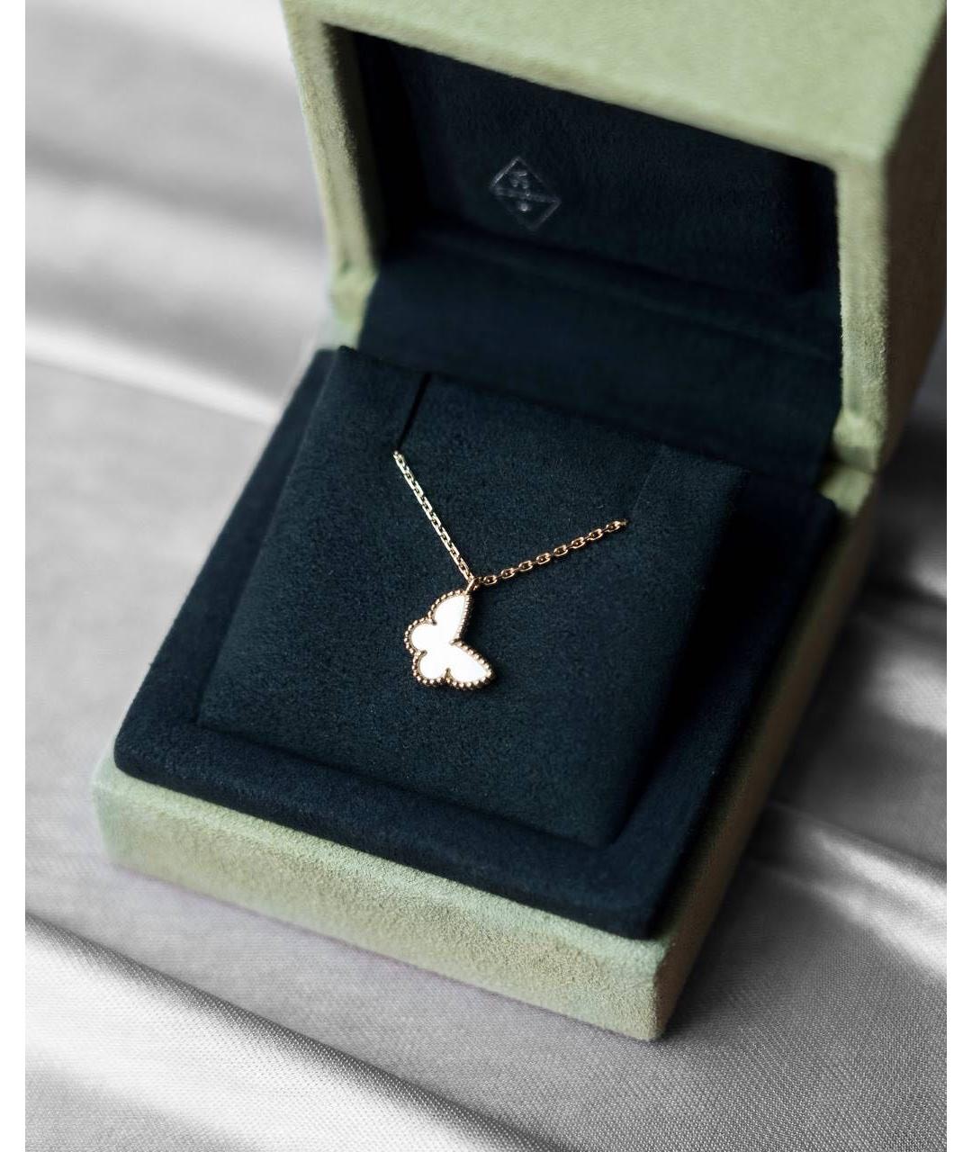 VAN CLEEF & ARPELS Белая подвеска из желтого золота, фото 2