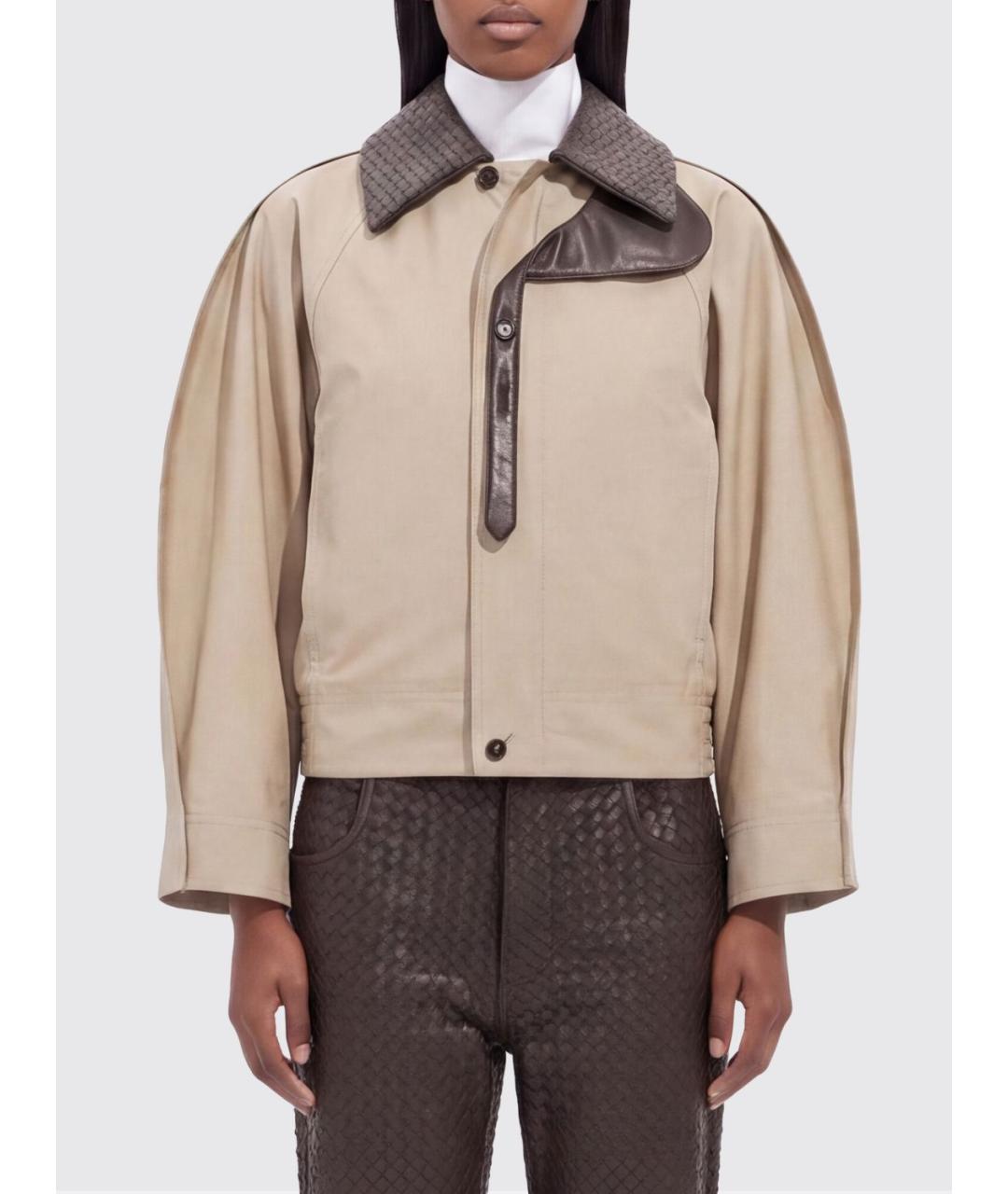 BOTTEGA VENETA Бежевая хлопковая куртка, фото 3