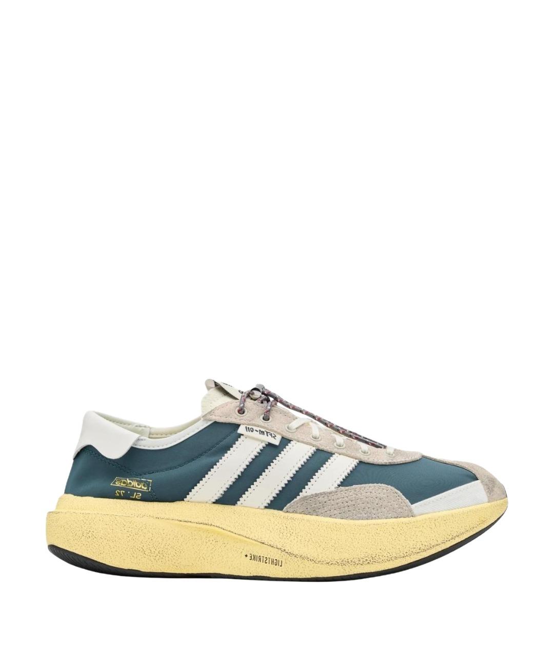 ADIDAS Синие кожаные кроссовки, фото 1