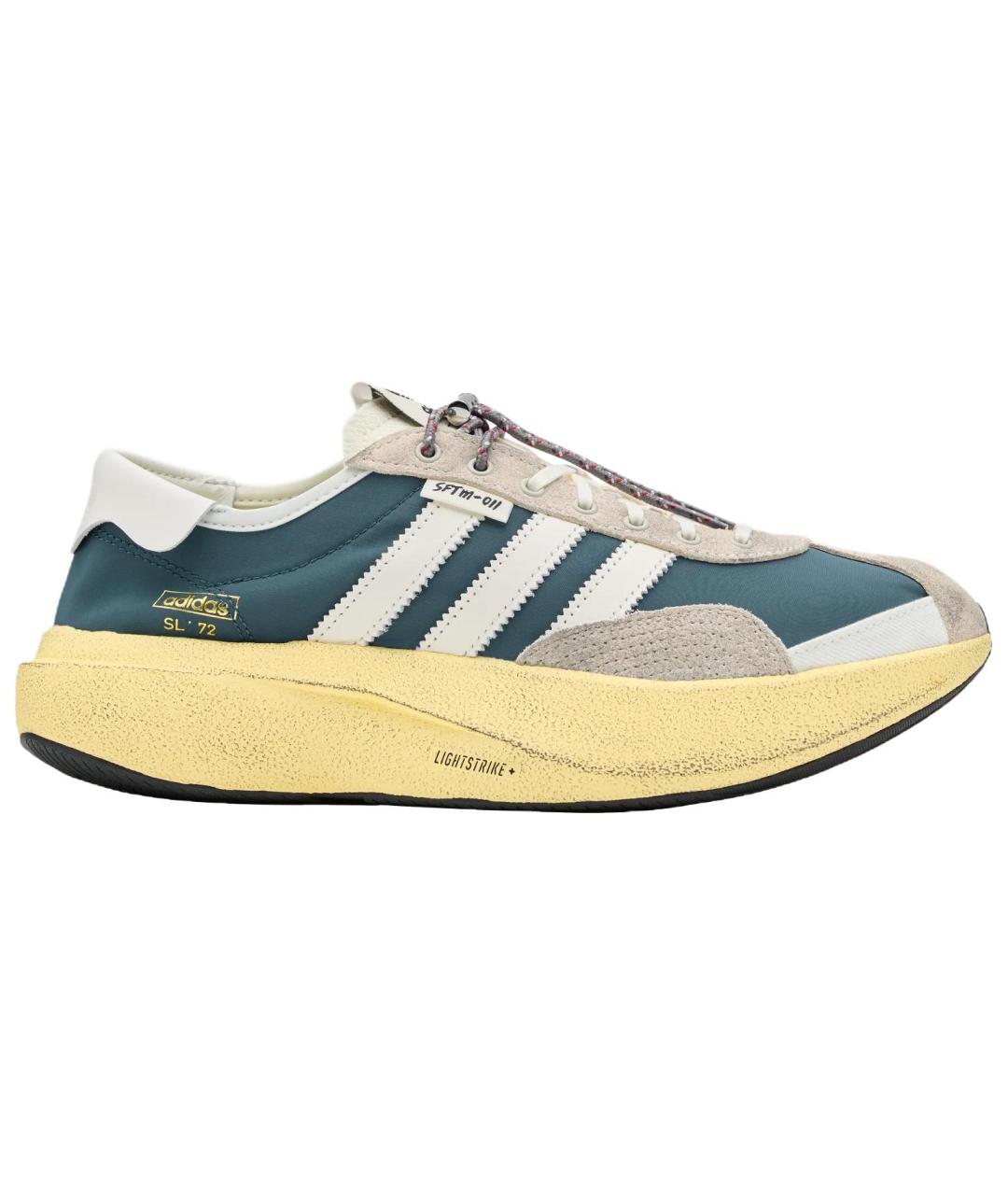 ADIDAS Синие кожаные кроссовки, фото 2