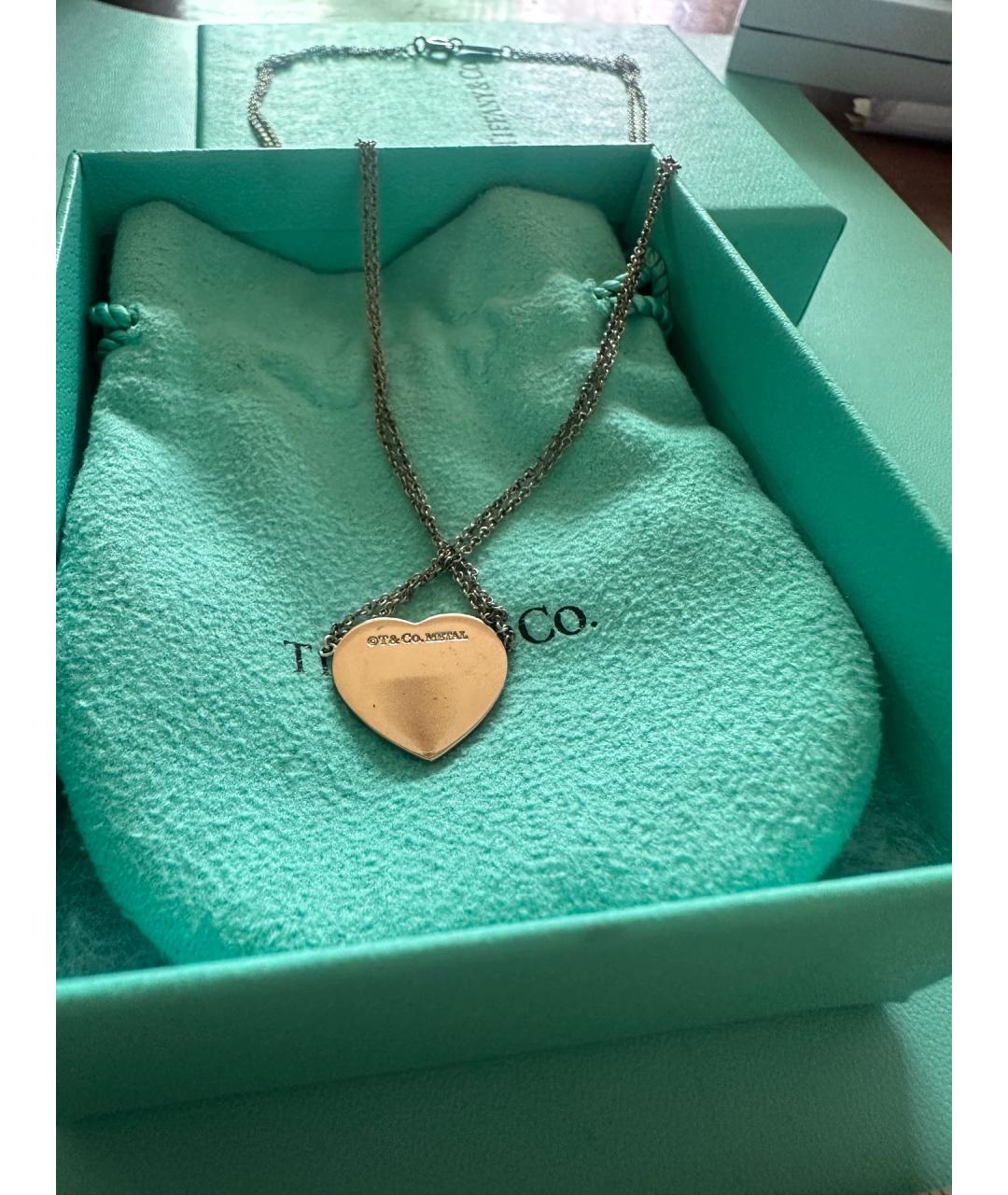 TIFFANY&CO Золотая металлическая подвеска, фото 2