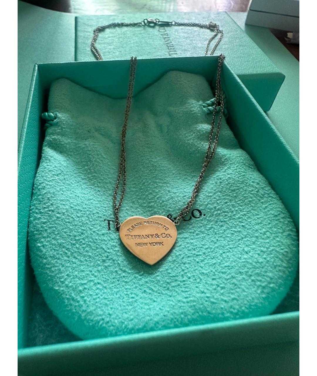 TIFFANY&CO Золотая металлическая подвеска, фото 5