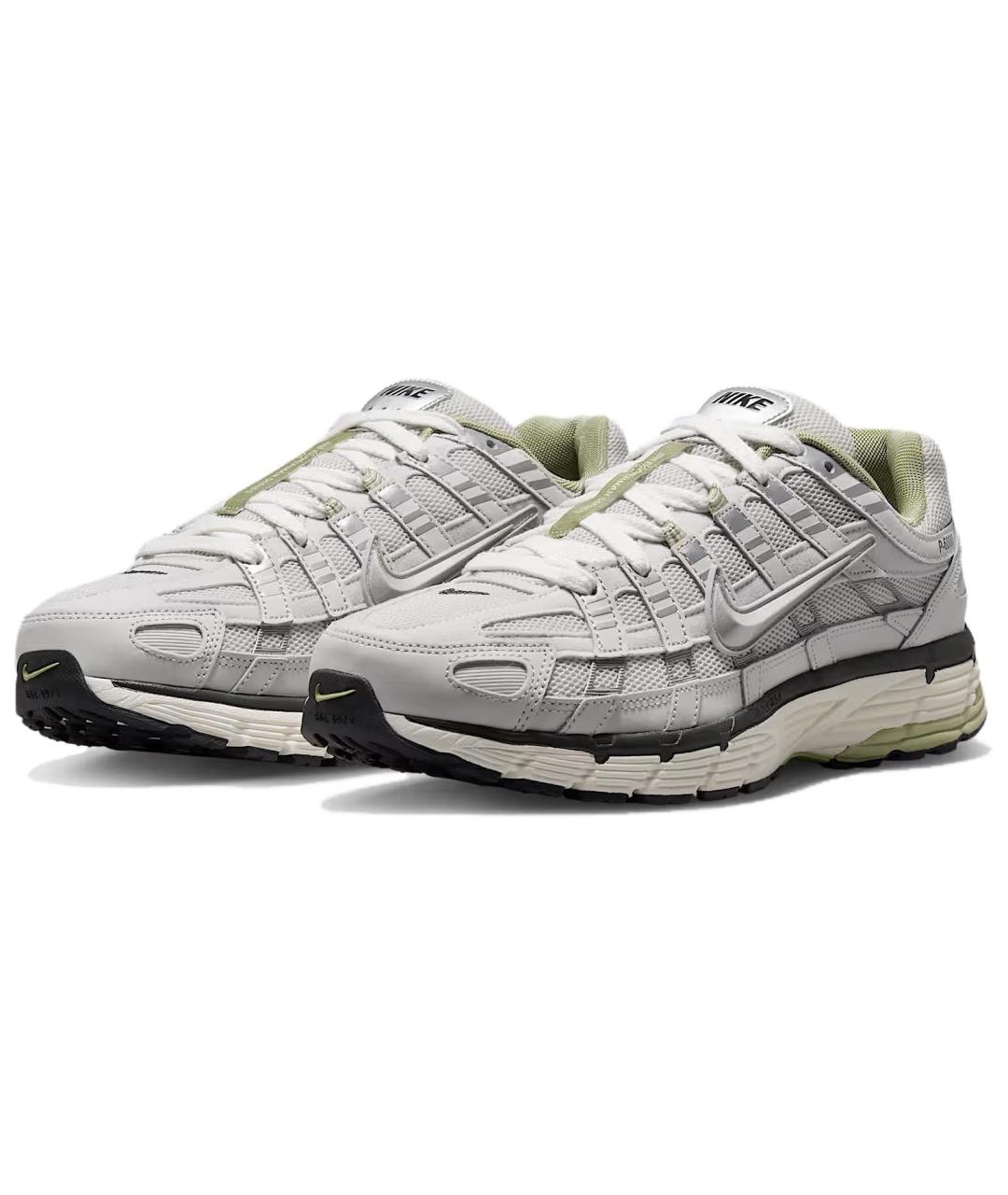 NIKE Серые кожаные низкие кроссовки / кеды, фото 4