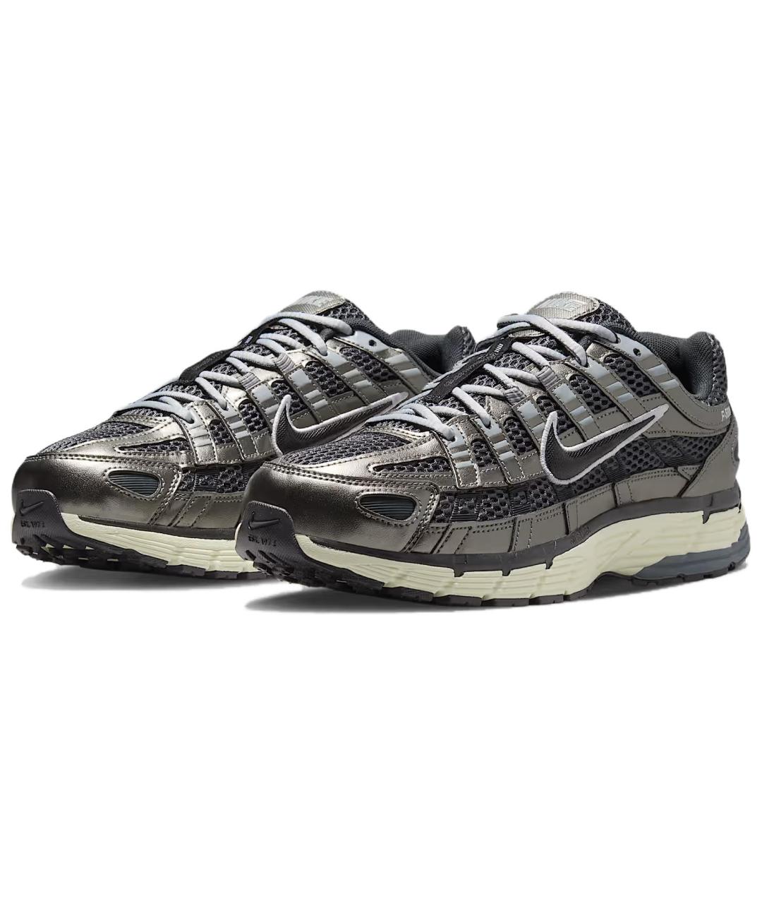 NIKE Черные кожаные низкие кроссовки / кеды, фото 3