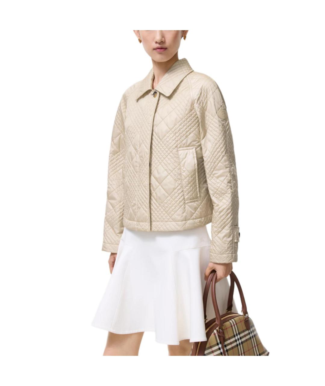 BURBERRY Бежевый пуховик, фото 3