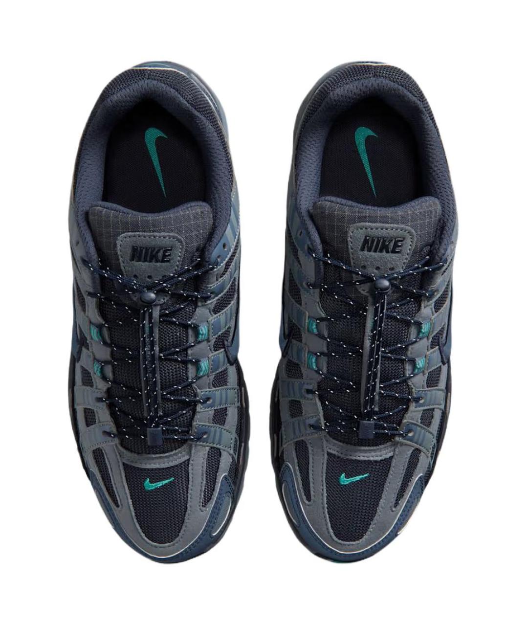 NIKE Синие кожаные кроссовки, фото 6