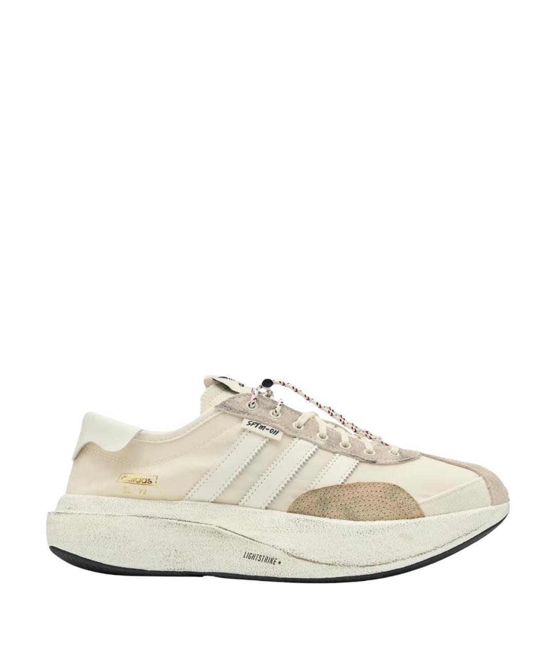 ADIDAS Бежевые кожаные кроссовки, фото 1