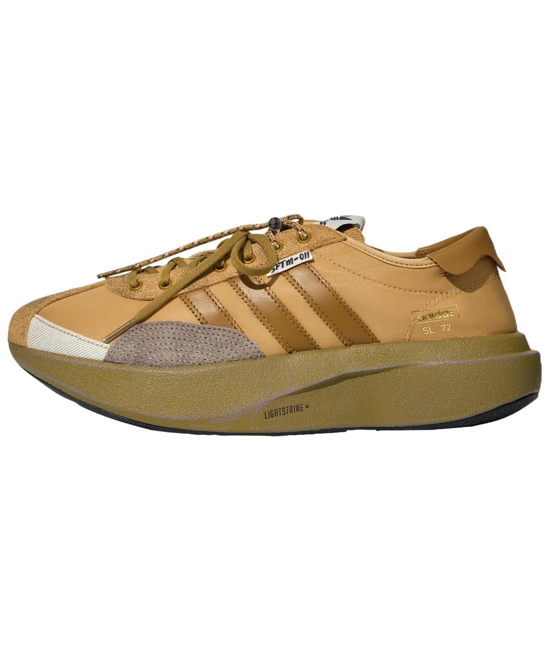 ADIDAS Коричневые кожаные кроссовки, фото 2