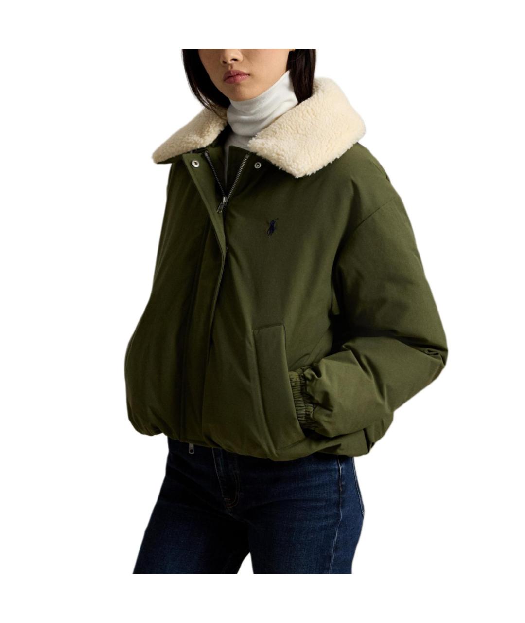 POLO RALPH LAUREN Зеленый пуховик, фото 2