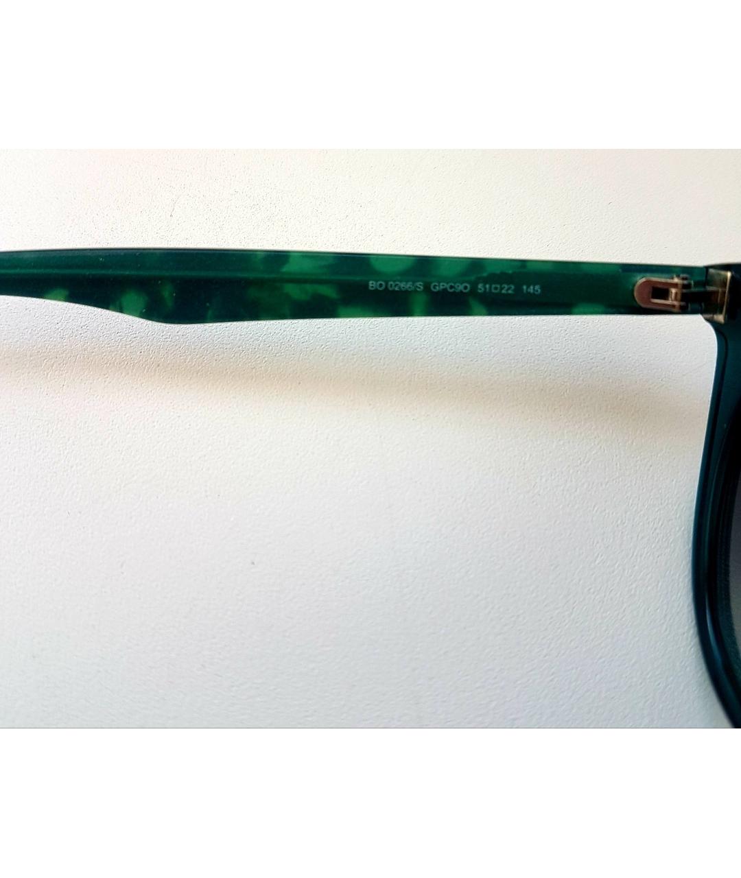 HUGO BOSS Зеленые пластиковые солнцезащитные очки, фото 6