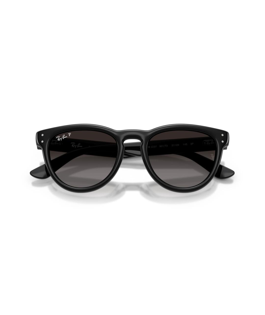 RAY BAN Черные пластиковые солнцезащитные очки, фото 4