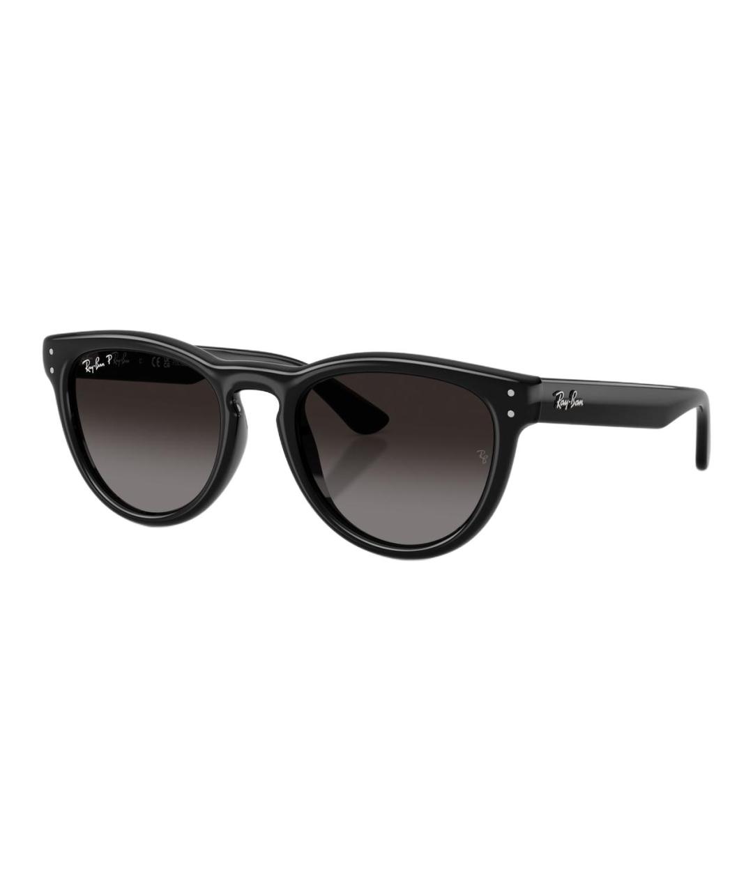 RAY BAN Черные пластиковые солнцезащитные очки, фото 1