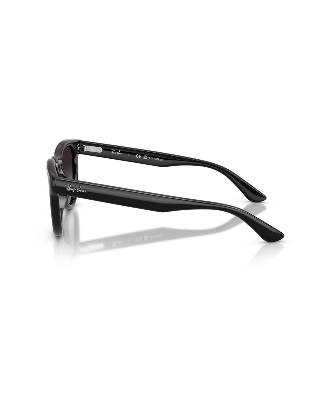 RAY BAN Черные пластиковые солнцезащитные очки, фото 3