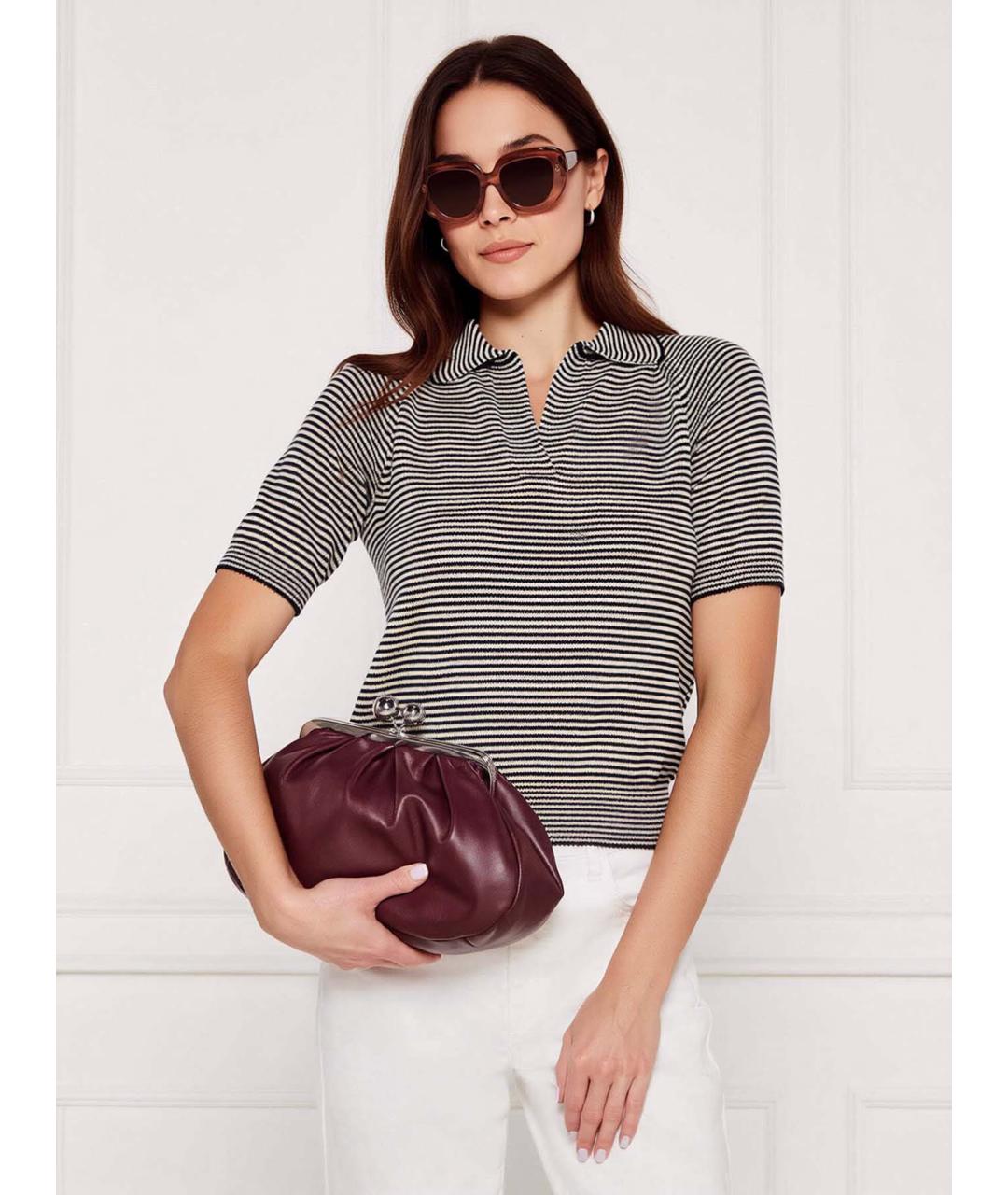 WEEKEND MAX MARA Бордовая кожаная сумка через плечо, фото 5