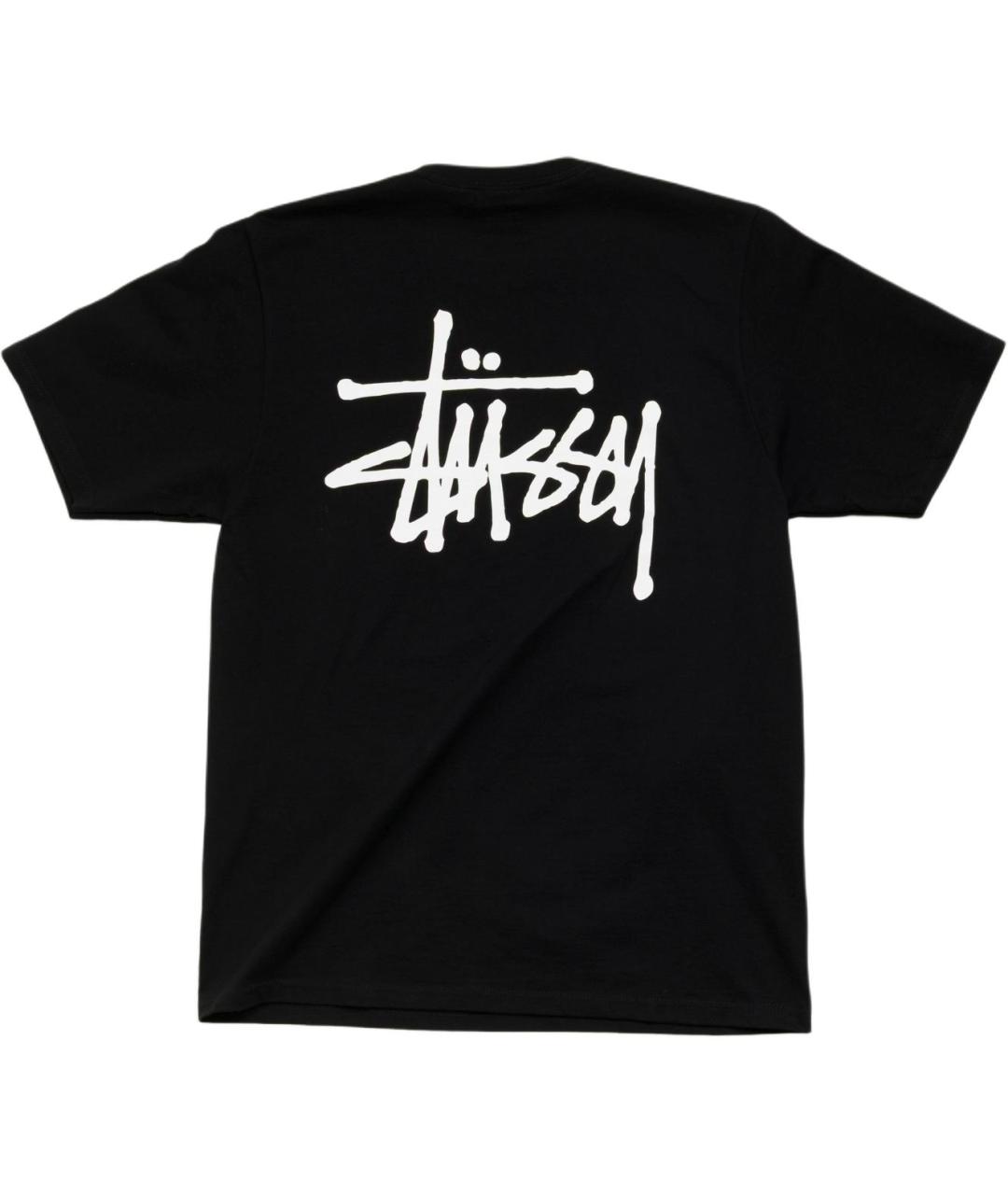 STUSSY Черная футболка, фото 2