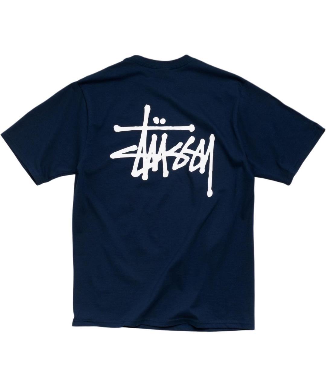 STUSSY Темно-синяя футболка, фото 2