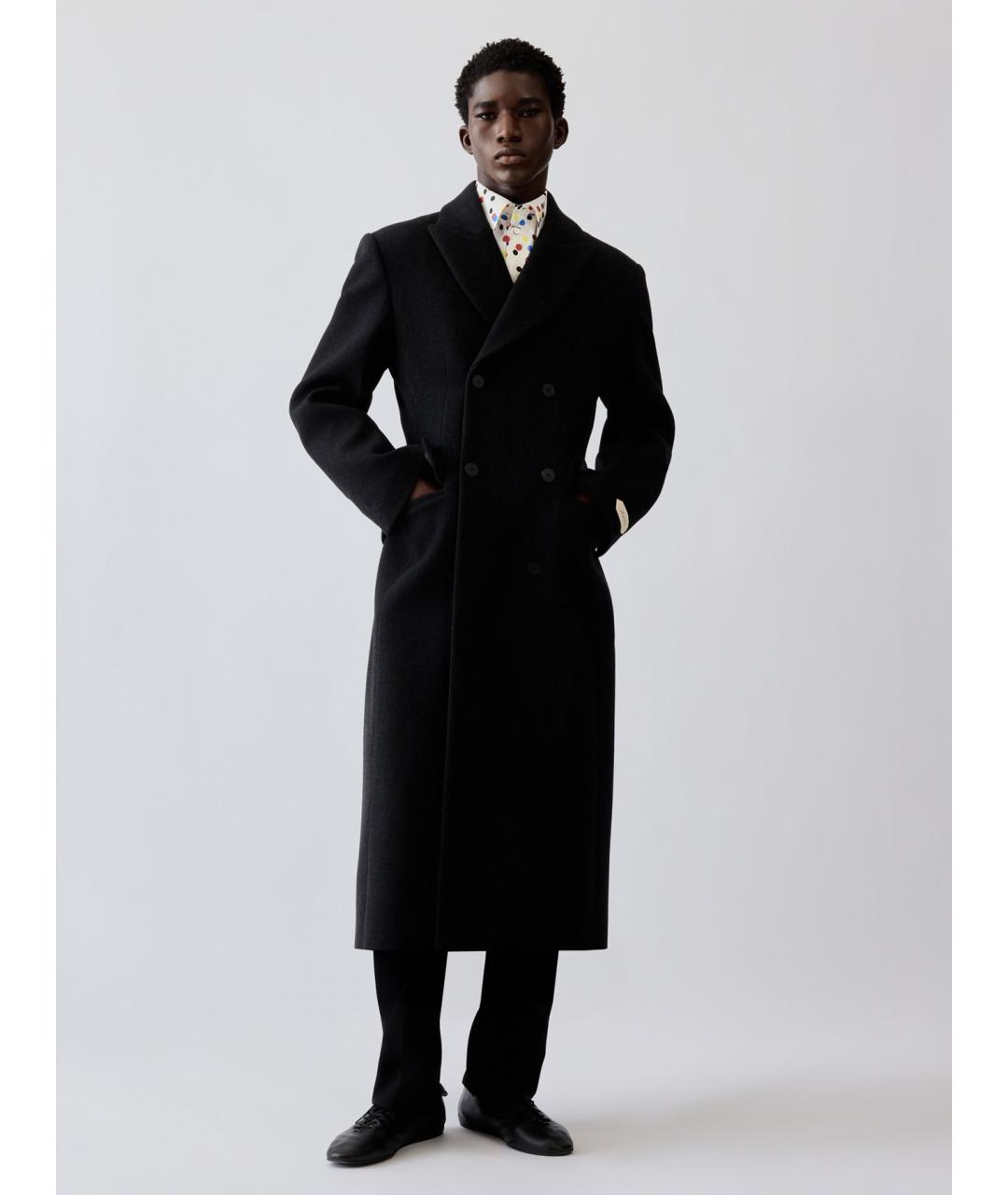JACQUEMUS Серое шерстяное пальто, фото 2