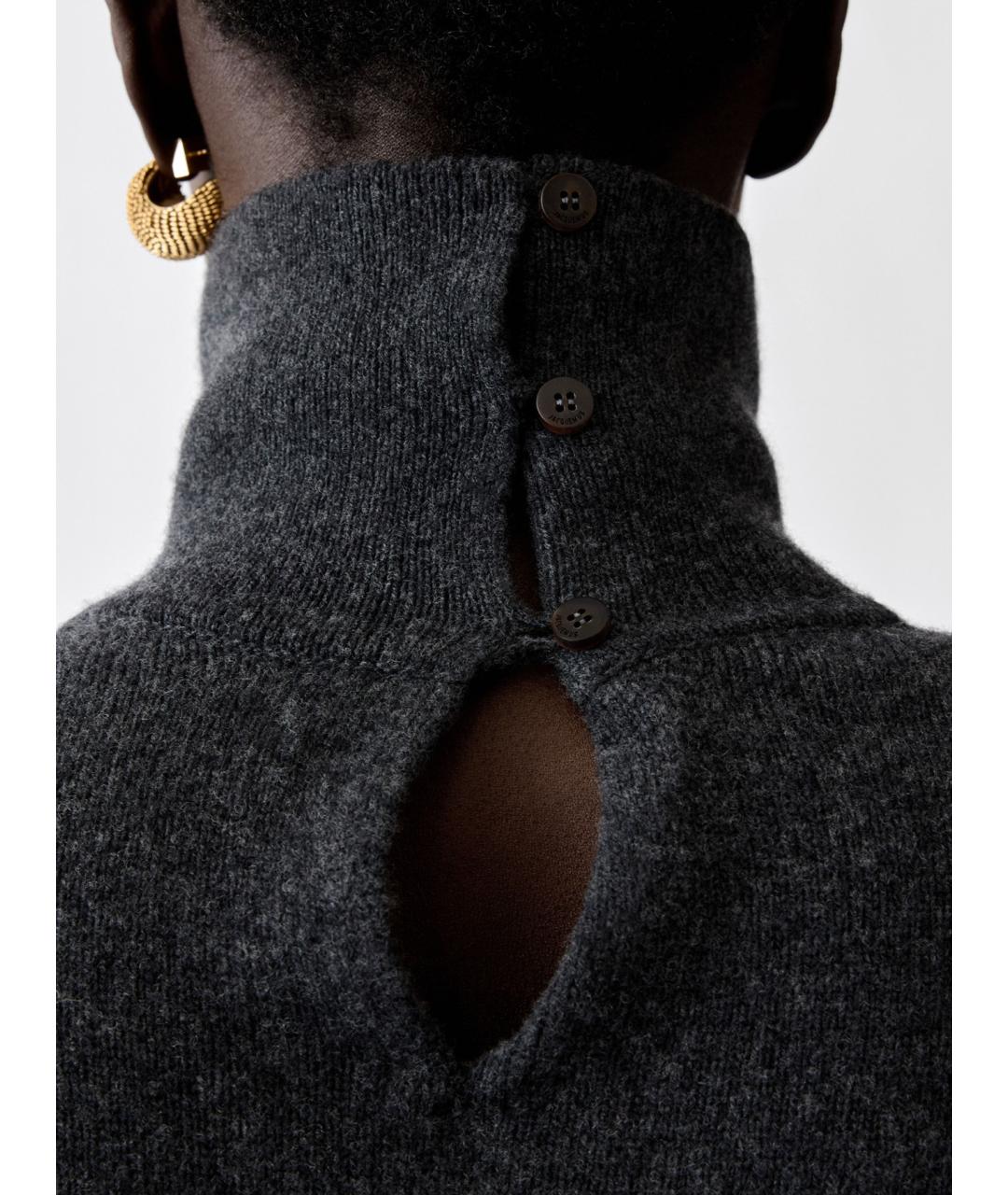 JACQUEMUS Серая шерстяная водолазка, фото 5