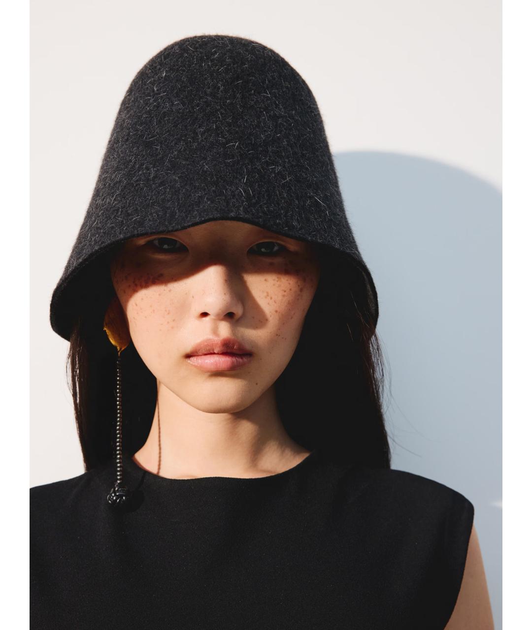 JACQUEMUS Черная шерстяная шапка, фото 2