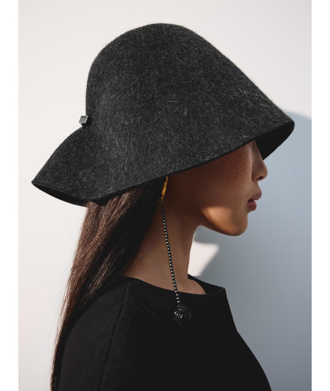 JACQUEMUS Черная шерстяная шапка, фото 3