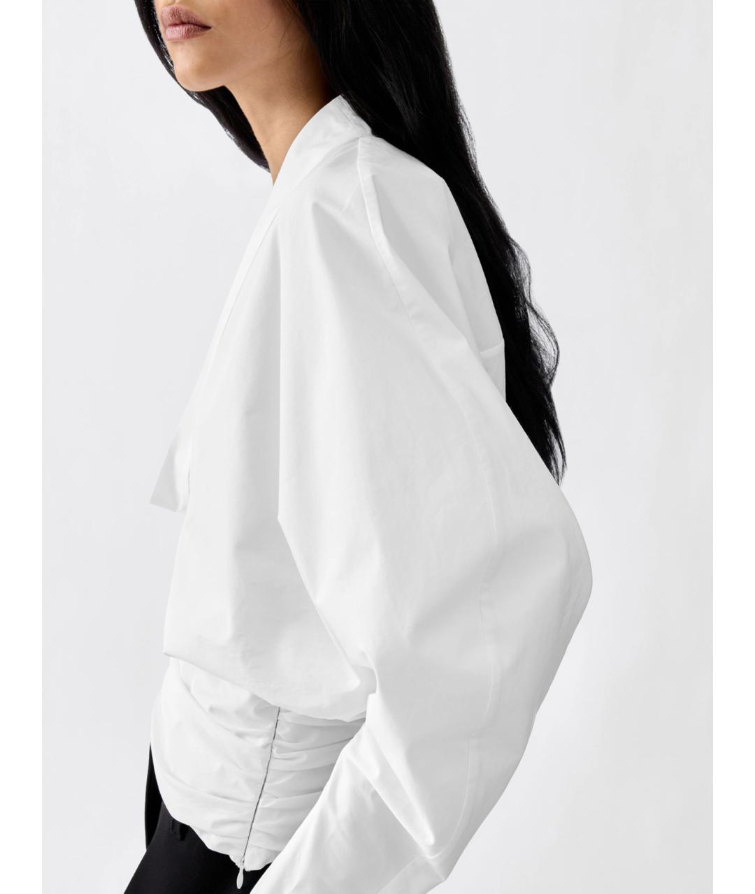 JACQUEMUS Белая хлопковая блузы, фото 5
