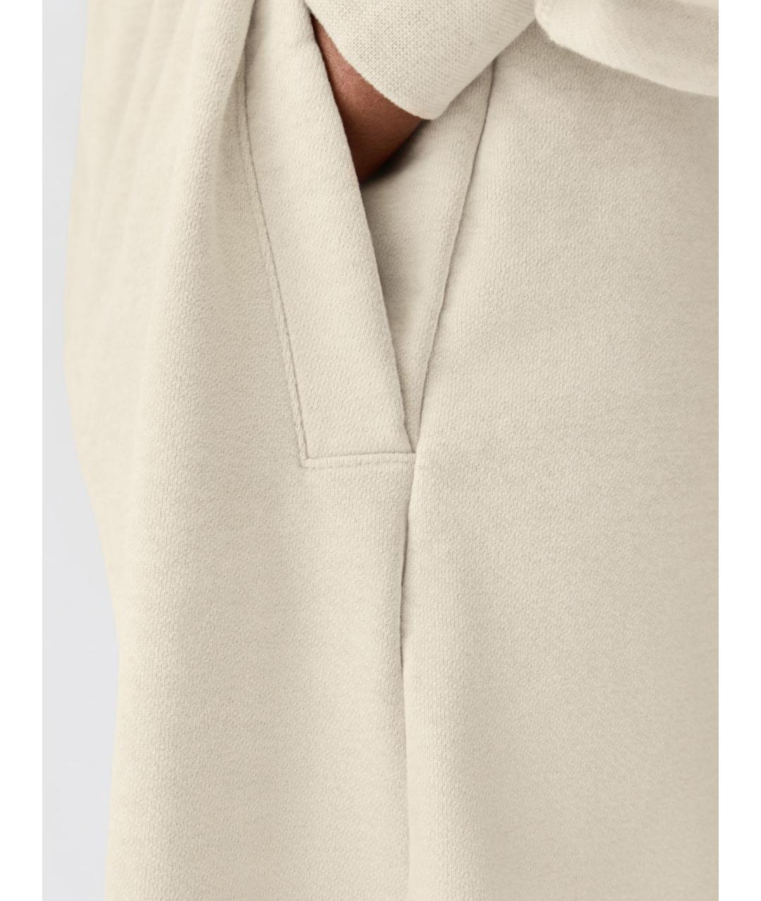JACQUEMUS Бежевые хлопковые прямые брюки, фото 4