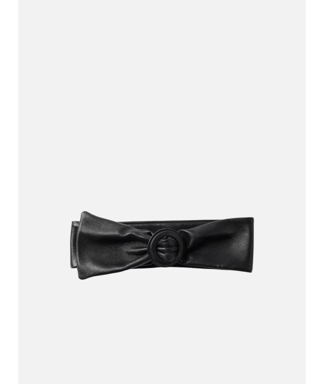 JACQUEMUS Черный кожаный ремень, фото 3