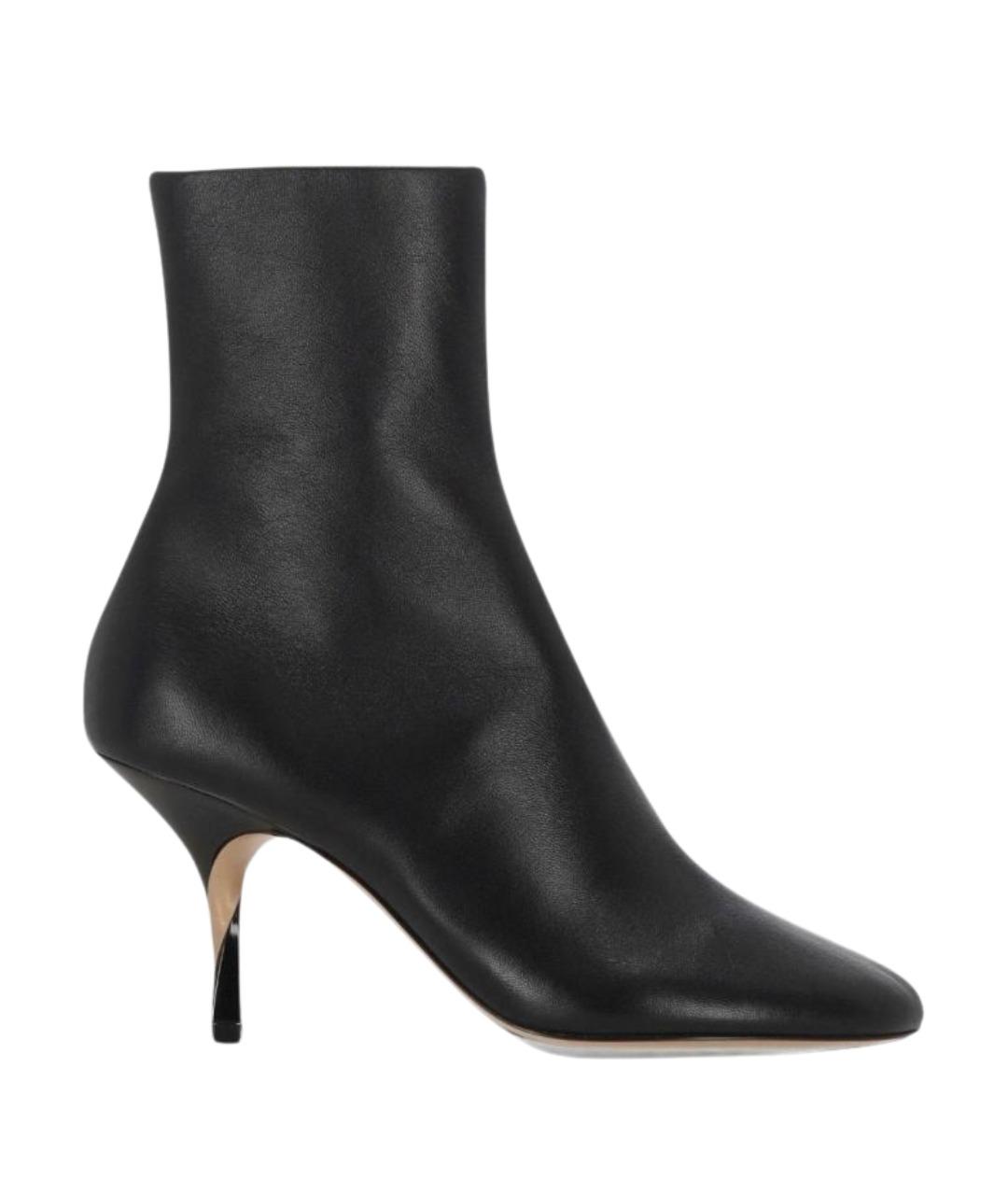 JACQUEMUS Черные кожаные ботильоны, фото 1