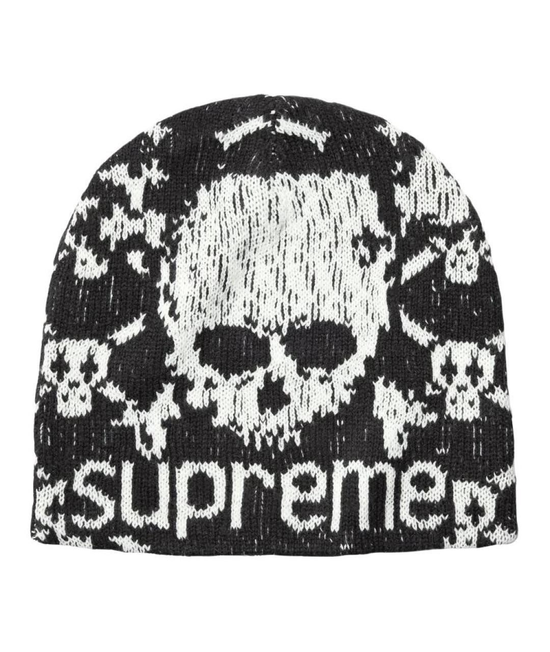 SUPREME Черная шапка, фото 1