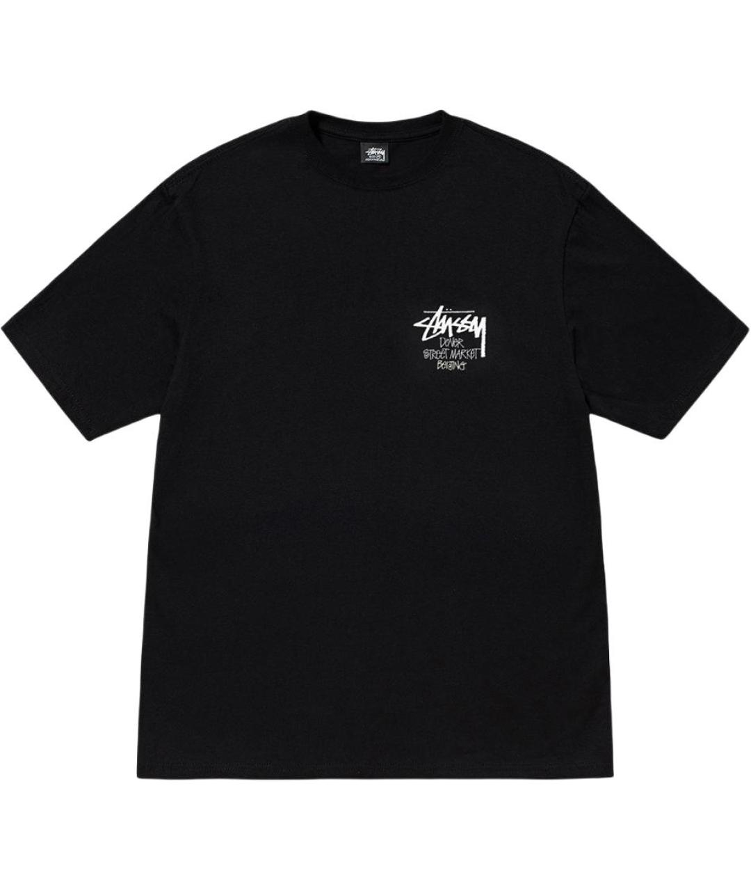 STUSSY Черная футболка, фото 1