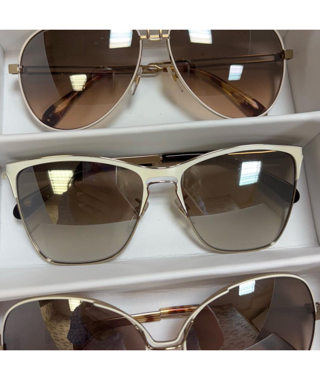 GIVENCHY Золотые металлические солнцезащитные очки, фото 4