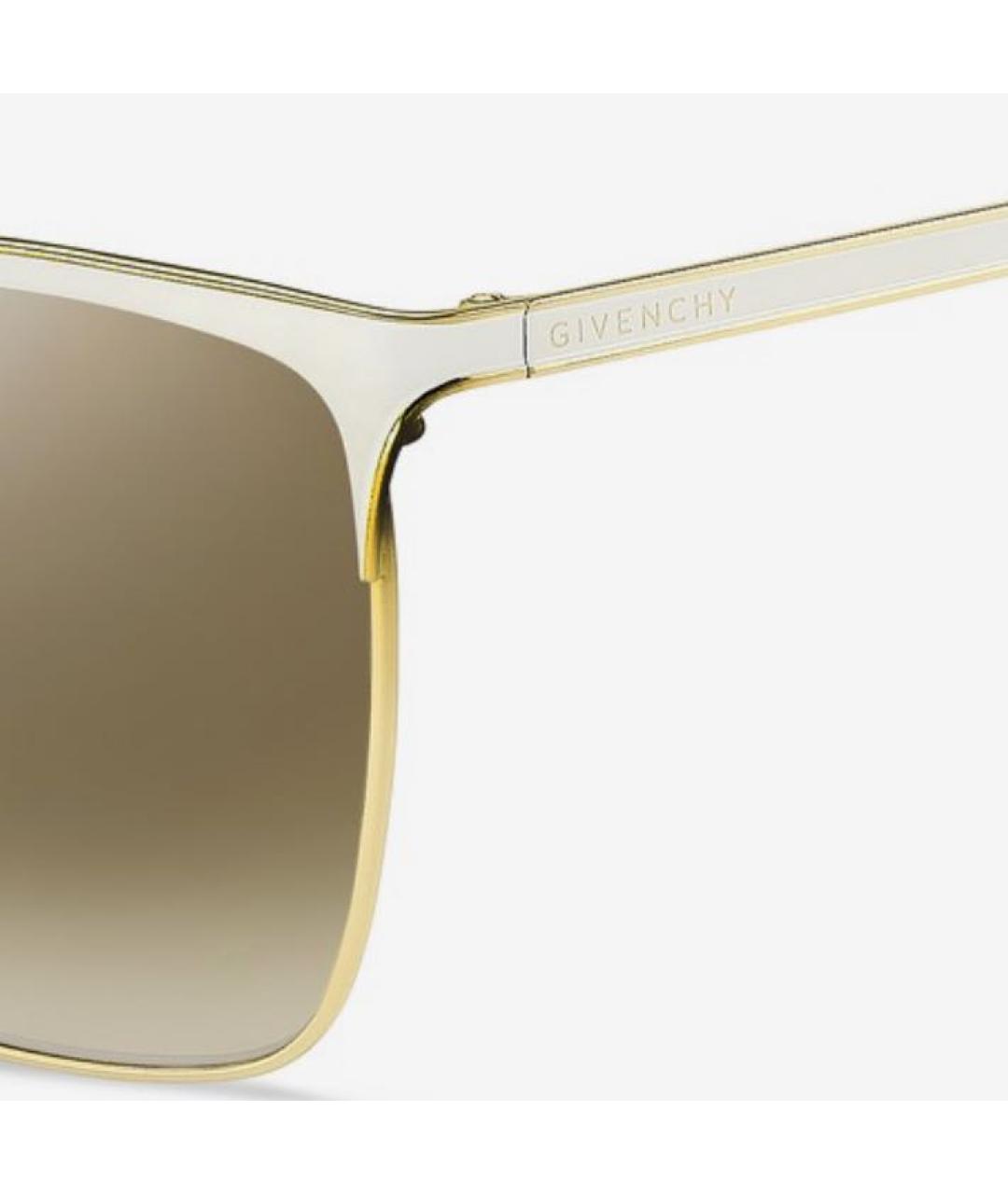 GIVENCHY Золотые металлические солнцезащитные очки, фото 2