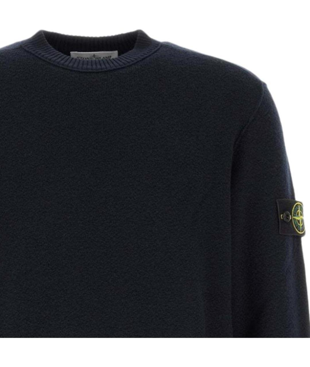 STONE ISLAND Темно-синий джемпер / свитер, фото 5