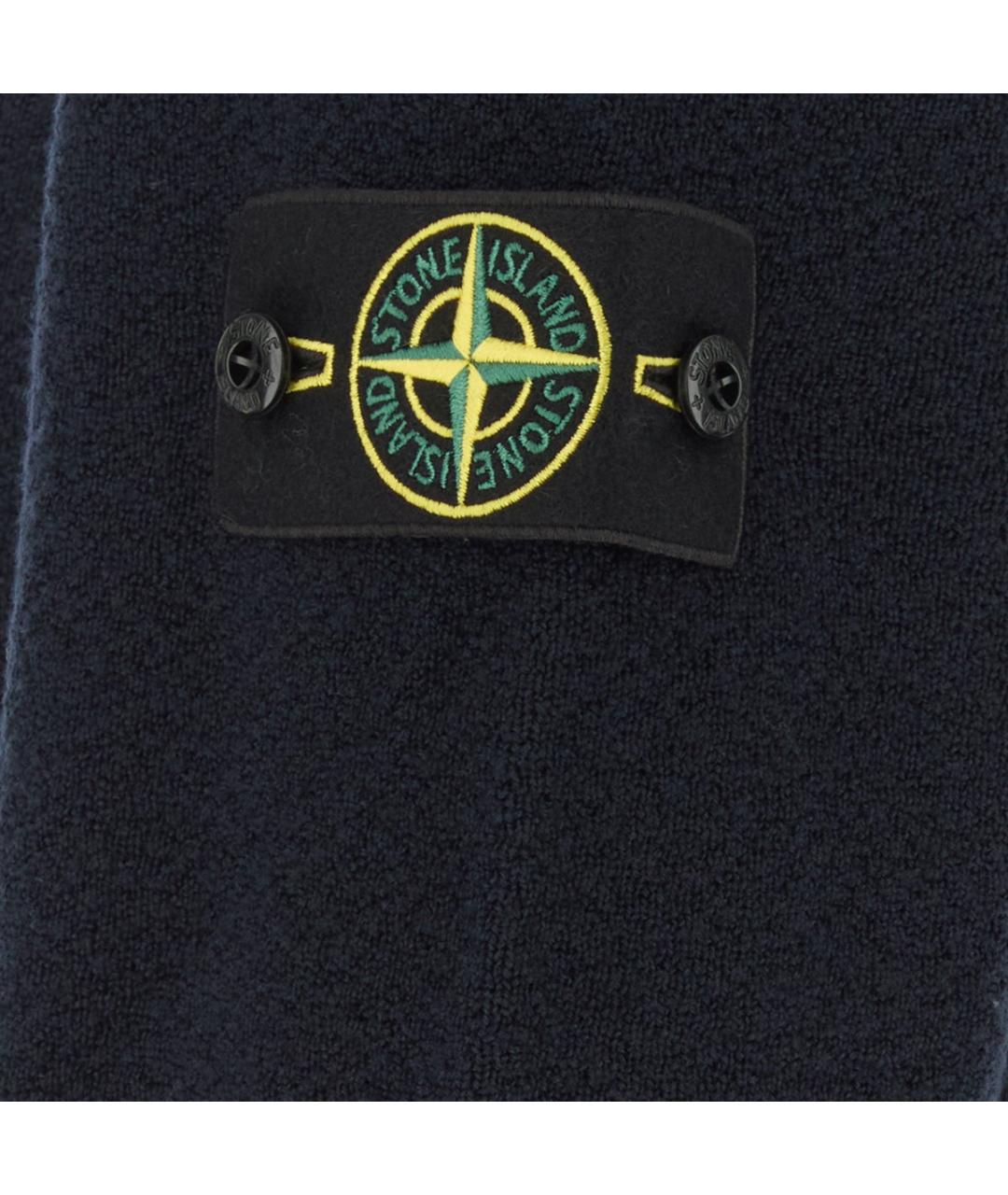 STONE ISLAND Темно-синий джемпер / свитер, фото 3